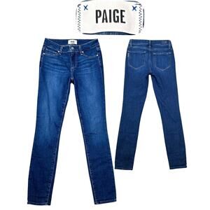 Paige Skyline Ankle Peg Jeans Women 25 Blue Skinny Denim Stretch Slim Fit Casual